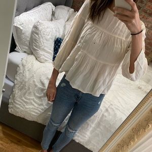 MADEWELL tiered blouse
